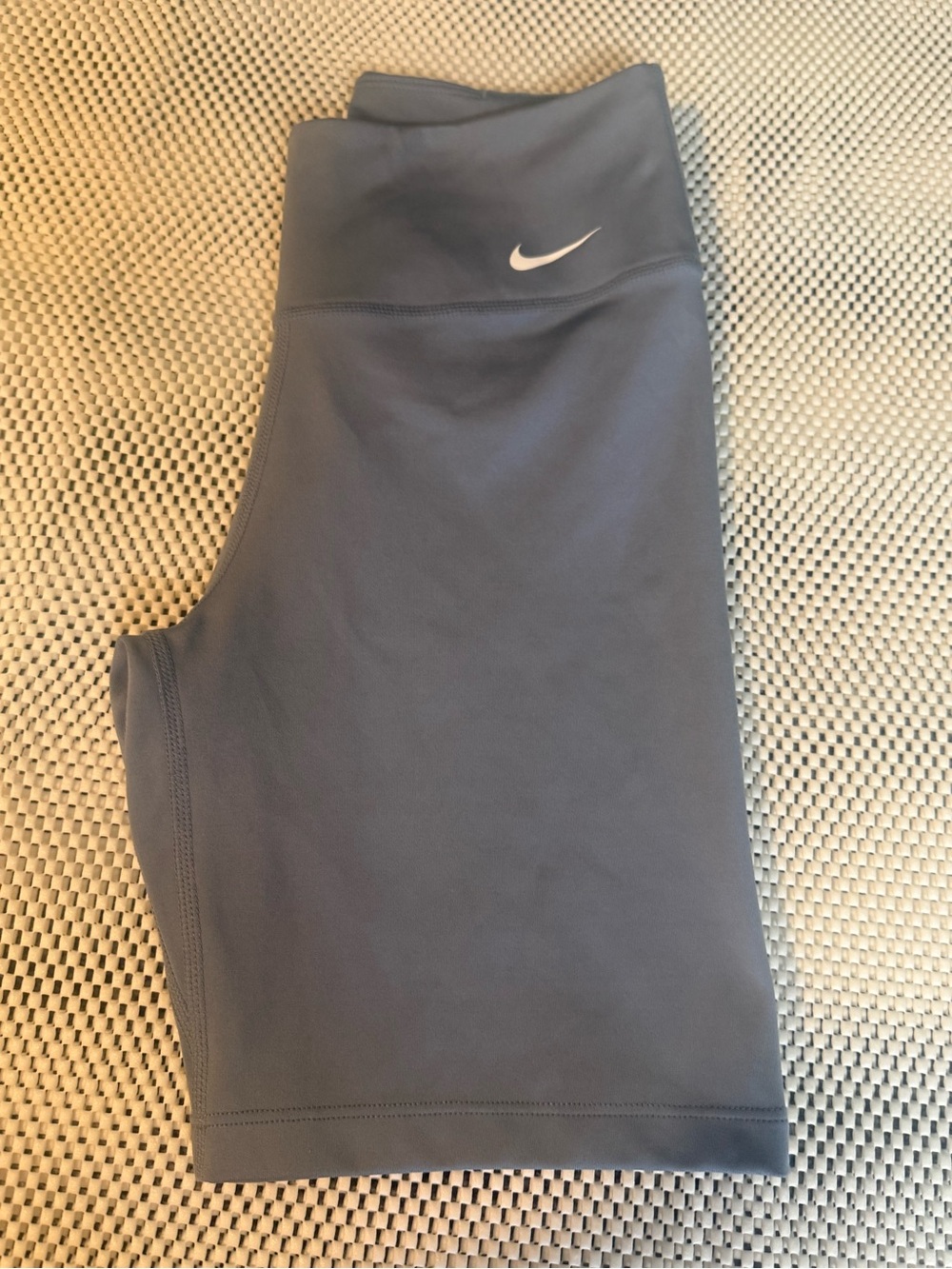 Nike Slate Gray High-Waist Leggings with White Swoosh